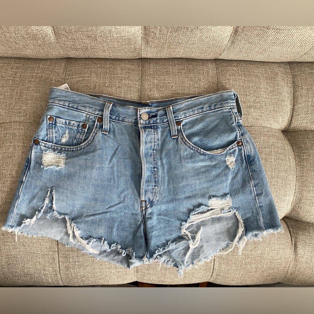 Levi's Distressed Denim Shorts